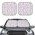 thumbnail image 2 of Vsdgher Purple Rabbit Print Car Windshield Sun Shade, Reflective Sunshade Window Sunshade Sun Visor Protector Fit for Cars,Trucks,SUVs-Large, 2 of 6