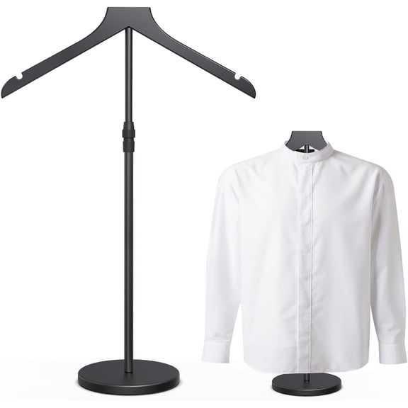 Shirt Display Stand 18-34 Inch Height Adjustable Mannequin Torso for Vendors Shop More Stable Dress Form Portable Clothes Garment Rack T Holder Jacket Coat Stand Hanger Black