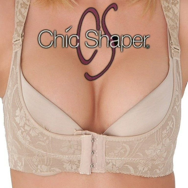 As Seen On TV -Chic Shaper Perfect Posture Bra Lift Support Women Shapewear  Bust Size 32-34 White S