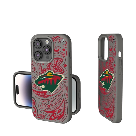 Keyscaper Gray Minnesota Wild Paisley Soft Touch iPhone Case