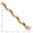 thumbnail image 3 of Auriga 14K Yellow Gold Fancy Wavy Link Bracelet 7.5 inch for Women, 3 of 5