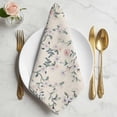 thumbnail image 2 of Spring Flowers Cloth Napkins, Blue Pink Floral Leaves Farmhouse Vintage Plants Washable and Reusable Dinner Napkins Set of 8, Table Napkin for Kitchen Party Birthday Wedding Hotel 20"x20", 2 of 9