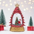 thumbnail image 3 of Shoreew Christmas Snow Ball Lantern Lighted Santa And Christmas Tree Scene Glittering Water Snow Ball Decoration for Home Desktop Decor, 3 of 7