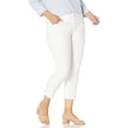 thumbnail image 1 of Democracy womens Plus Size Ab Solution Crop Jeans, Optic White, 16 US, 1 of 4