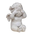 thumbnail image 2 of Estatua de ángel de querubín nórdico, adorno de ala de querubín, colección de ángel conmemorativo No veo, 2 of 9