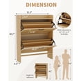 thumbnail image 2 of Shoe Cabinet Organizer with 2 Flip Drawers, Freestanding Narrow Shoe Rack for Entryway, Freestanding Hidden Shoe Storage Cabinet for Entryway, Hallway, Living Room, Bedroom, Natural, 2 of 7