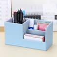 thumbnail image 2 of Office Multi-functional Leather Desk Organiser - 3 Compartment Pencil Holder, 2 of 3
