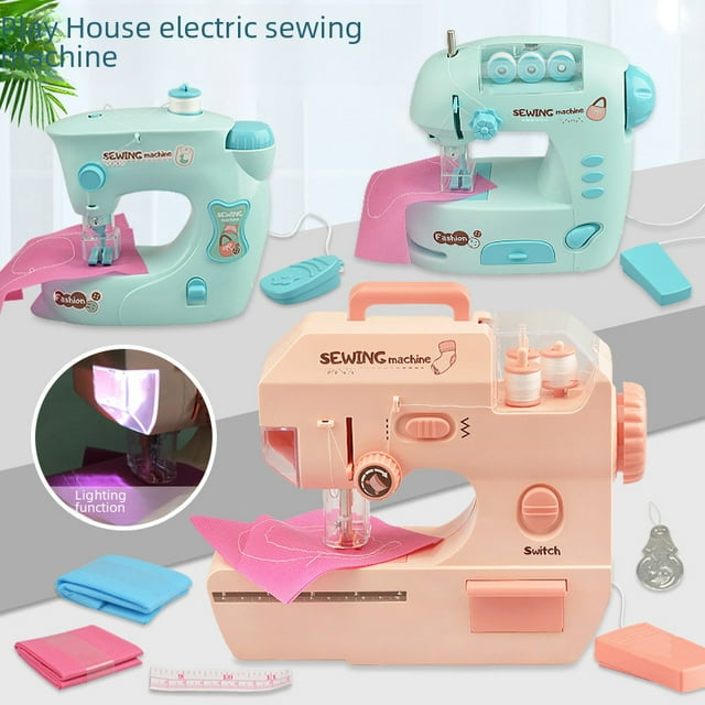 Machine à Coudre Électrique Éducative Jouet pour Enfants 7-14 Ans avec Fabrication de Masque DIY, Lumières LED, Matériaux de Qualité Sécuritaire - Kit de Bricolage de Qualité Export pour Filles (Modèle 7982, Taille Moyenne, Rose)