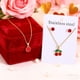 thumbnail image 4 of Delicado conjunto de collar y aretes de clavícula de acero inoxidable 304, luces dulces, regalo de lujo, joyería de acero inoxidable, 4 of 7