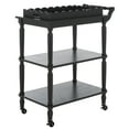 thumbnail image 6 of SAFAVIEH Haven 3-Tier Wood Kitchen Serving Cart, Matte Black, 6 of 16