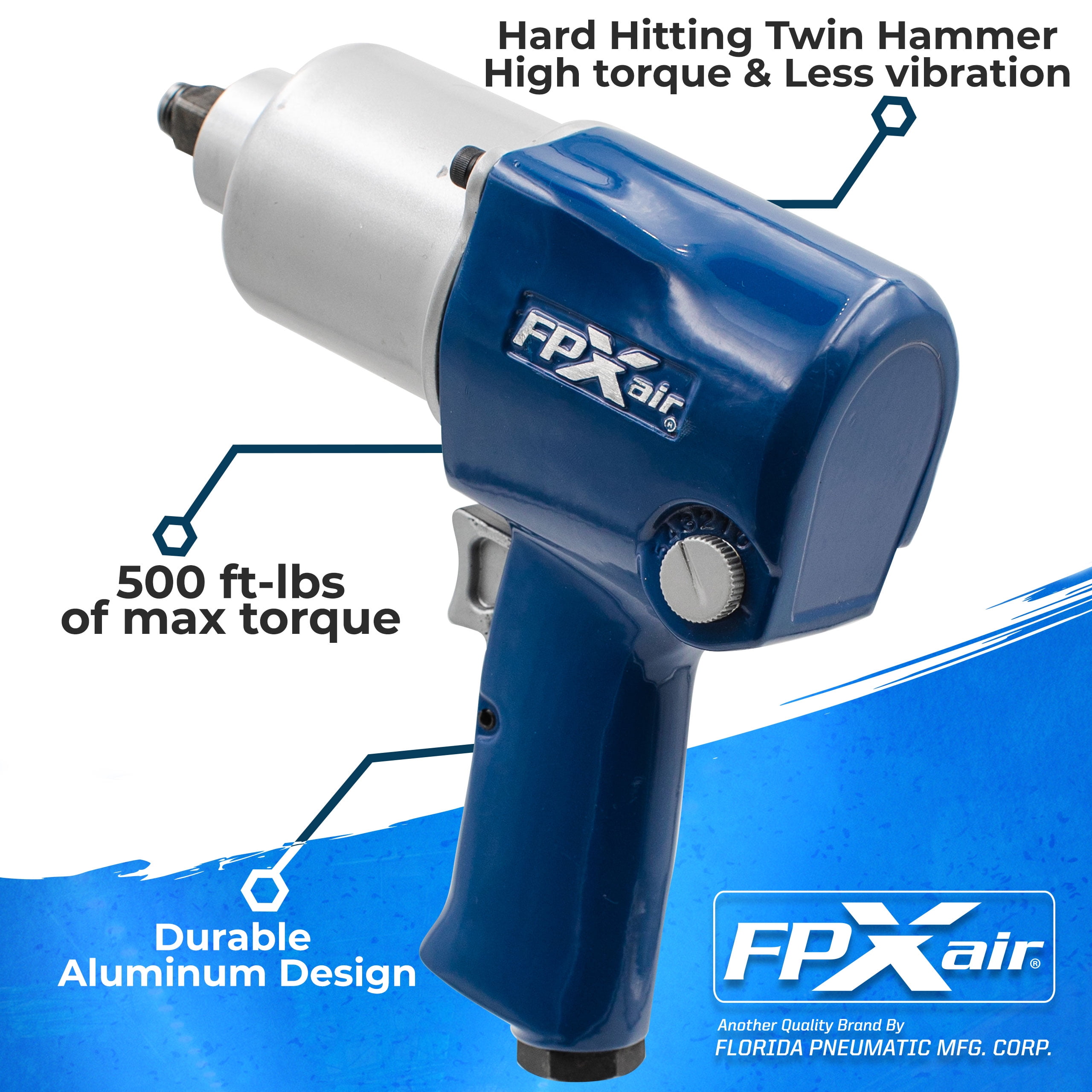 FPX-AIR 1/2" Impact & 3/8" Ratchet Kit: FPX-135K, Impact Wrench & Ratchet Wrench, Automotive Power Tools, Garage Air Tools