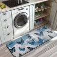 thumbnail image 3 of Lightblue Butterfly Sparkle Pattern Kitchen Rug Mat,Kitchen Runner Rugs Non Skid Washable,Decorative Kitchen Floor Mats for Kitchen,Sink,Laundry,17"x47.2", 3 of 7