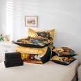 thumbnail image 6 of meiyoeat Playful Pirate Scene 7 Pieces Full Size Bedding Sets,Vintage Ocean Ship Treasure Full Size Bed in a Bag For Boys,Multicolor Beige,Black Reversible, 6 of 7