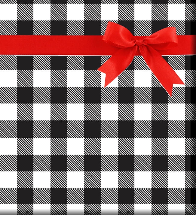 Black and White Plaid Specialty Gift Wrapping Paper 15Foot Roll
