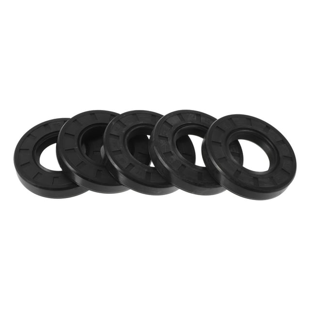 Anillo de sello rotativo de doble labio TC con resorte de acero, sello de aceite universal Unique Bargains, alta presión, goma NBR negra, 5 piezas 30x58x10mm