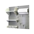 thumbnail image 2 of Wall Control Pegboard Hobby Craft Pegboard Organizer Storage Kit with Gray Pegboard and White Accessories, 2 of 6