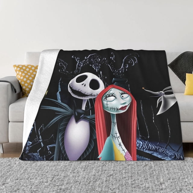 Manta polar de Pesadilla antes de Navidad, manta súper suave y acogedora, manta de franela ligera y cómoda, mantas de felpa cálidas para sofá, sofá, cama