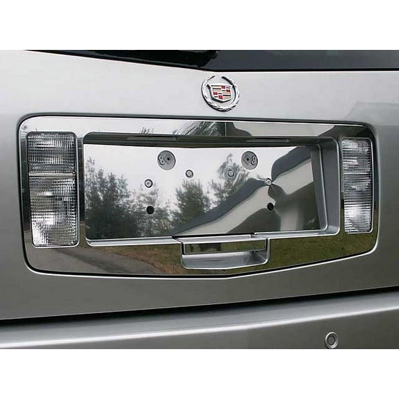 Stainless License Plate Surround 3Pc Fits 2004-2009 Cadillac SRX LPS44260 QAA