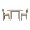thumbnail image 3 of Linon Peake 3-Piece Drop Leaf Dining Set, Graywash, 3 of 10