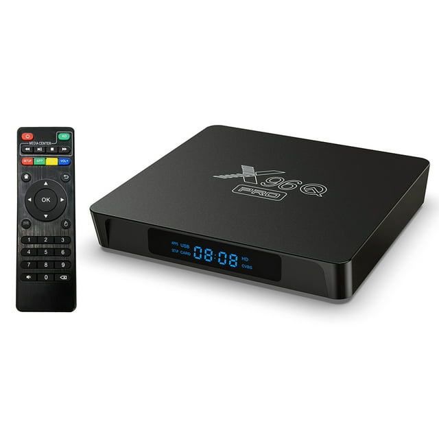 X96Q PRO Android 10.0 Lecteur Multimédia Intelligent TV Box UHD 4K Allwinner H313 Quadricœur H.265 Wi-Fi 2.4G&5G LAN 100M Télécommande