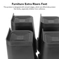 thumbnail image 3 of Pieds de Risers de Lit, Empilables 8in ABS 4 Pcs Pieds de Risers pour le Bureau, 3 of 8
