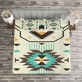 thumbnail image 3 of Ambesonne Southwestern Quilted Bedspread Set 3 Pcs, Aztec Art, King Size, Multicolor, 3 of 3