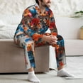 thumbnail image 6 of KLL 3D Butterfly Sleepwear Mens Flannel Pajamas,Long Cotton Pj Set, 6 of 7