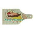 thumbnail image 2 of Ice Cream Cutting Board, Vintage Ice Cream Pattern in Funky Tones with Retro Style Effects Illustration, Tempered Glass Cutting and Serving Board, Wine Bottle Shape, Multicolor, by Ambesonne, 2 of 5