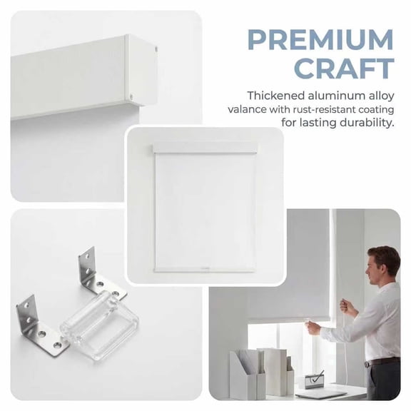 Blackout Roller Shades Cordless Blinds for Windows, Free-Stop Shades with Valance, 22W*70H