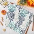 thumbnail image 3 of Dish Towels, Tropical Summer Absorbent Kitchen Towels 1 PC, Ocean Coral Pattern Microfiber Hand Towels Dish Cloths Tea Towels for Home&nbsp; Bathroom,18X28-Inch, Teal Blue Grey, 3 of 6