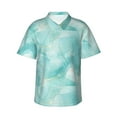 thumbnail image 2 of Picia Blue Marble Gentle Cotton Regular Fit Short Sleeve Casual Hawaiian Shirt for Men-XX-Large, 2 of 9