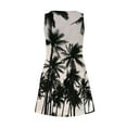 thumbnail image 6 of Qwertyu Hawaiian Dresses for Women Sleeveless Palm Tree Tropical Print Summer Beach Sundress Crew Neck Loose Fit Casual Vacation Tank Dress, 6 of 6