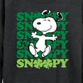 thumbnail image 3 of Peanuts - Snoopy Clover Dance - Women's Lightweight French Terry Long Sleeve Shirt, 3 of 6