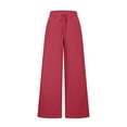 thumbnail image 4 of Women's Elastic Waist Sports Pants with Drawstring and Pockets for Active Lifestyle, 4 of 9