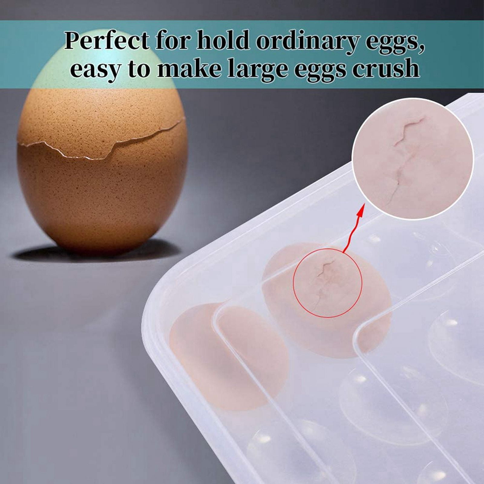 Egg Container, Refrigerator Deviled Egg Tray Carrier with Lid for 60 Eggs - Plastic Fridge Stackable Portable 4 Pack