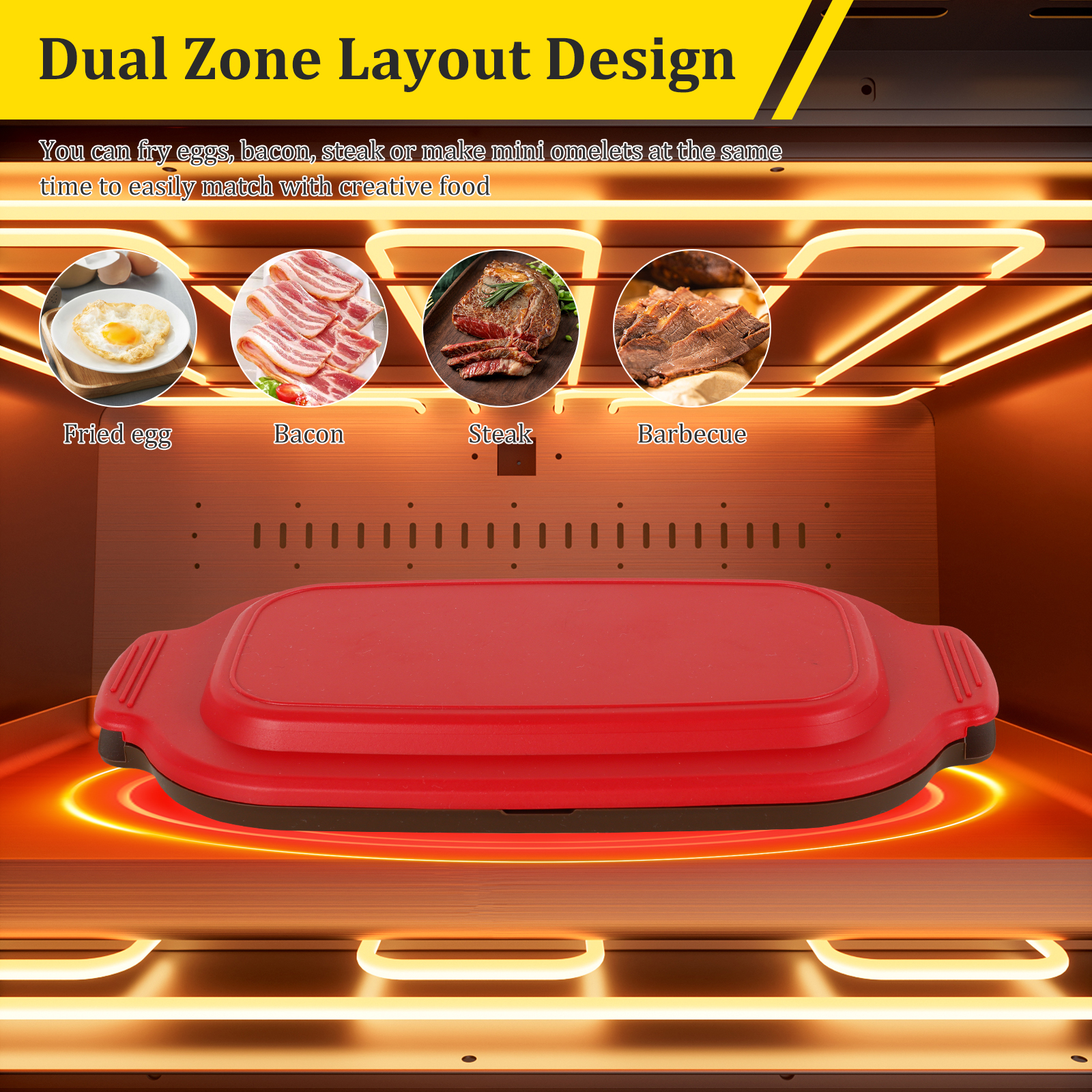 Qenwkxz Microwave Egg Fryer 2 Cavity Silicone Microwavable Egg Poacher and Fryer for Breakfast Sandwiches Dishwasher Safe