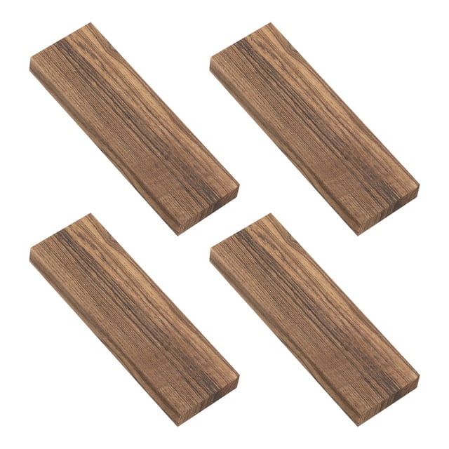 Uxcell 4 Pcs Madera Dura Maderas Exóticas Naturales para Manualidades DIY, Caqui Claro