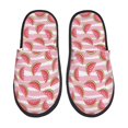 thumbnail image 2 of KLL Cute Watermelon Slippers for Women Men House Slip on Indoor Outdoor Bedroom Furry Fleece Lined Ladies Comfy Anti-Skid Rubber Hard Sole-Large, 2 of 8