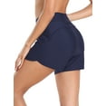 thumbnail image 1 of RELLECIGA Women's High Waisted Swim Shorts with Pockets UV Sun Protection Board Shorts, 1 of 5