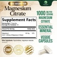 thumbnail image 2 of Magnesium Citrate Capsules - Max Absorption Magnesium Powder - Muscle, Bone, Nerve & Heart Health Support - Premium Formula is Powerful & Gentle for Women & Men - Bottled in USA - 60 Capsules, 2 of 9
