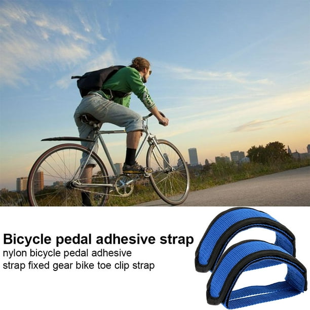 2pcs Bike Pedal Straps Pedal Toe Clips Straps Tape for Fixed Gear Bike Universal Bicycle Feet Strap Pedal Straps Toe Clips Straps Tape for Fixed Gear