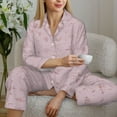 thumbnail image 6 of Daiia Minimalist Snowflake for Women's Long-Sleeved Pajama Set – Soft & Comfortable Sleepwear Button-Up Pajamas Cozy Lounge Wear-Medium, 6 of 7