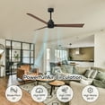 thumbnail image 5 of Matthews Fan Company AK-BK-WN-72 Alessandra 72” Matte Black Ceiling Fan with 3 Walnut Blades, Remote Control, Indoor/Outdoor Wet Rated, 5 of 6