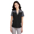 thumbnail image 1 of Core365 CE112CW Ladies' Fusion ChromaSoft Colorblock Polo - BLACK/ CRBN HTH - M, 1 of 2