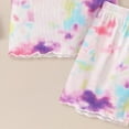 thumbnail image 4 of Baby Girl Clothes Toddler Baby Girls Summer Outfits Daisy Ruffle Short Sleeve T-Shirts Tops Floral Shorts 2Pcs Clothes Set, 4 of 6