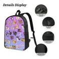 thumbnail image 6 of Generic Purple Cat Backpack With Lunch Box Pencil Bag 3Set for Men Women, 6 of 8