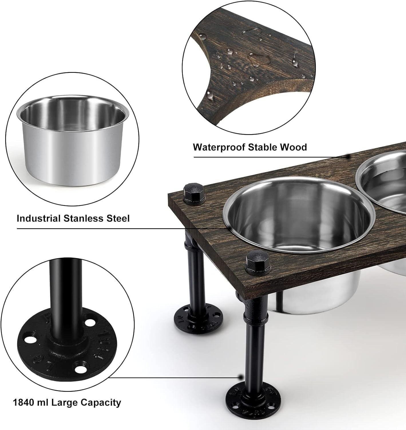 antibacterial cat water fountain PawsPik SS-01 Stainless Steel Cat Fountain, 108.2-oz