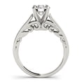 thumbnail image 2 of 14k White Gold Antique Solitaire Round Diamond Engmt Ring 1 cttw SZ 5, 2 of 3