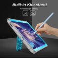 thumbnail image 4 of Fintie Shockproof Case for Samsung Galaxy Tab S6 Lite 10.4 Inch 2024/2022/2020, Tuatara Rugged Unibody Hybrid Full Protective Bumper Kickstand Cover with Built-in Screen Protector, Sky Blue, 4 of 9