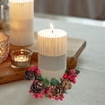 thumbnail image 6 of Suncoda Christmas Wreath, Needle Candlestick Wreath for Christmas Table Decoration Artificial Leaves Candle Ring Candlestick Garland Home Decor, Christmas Ornament, 6 of 6